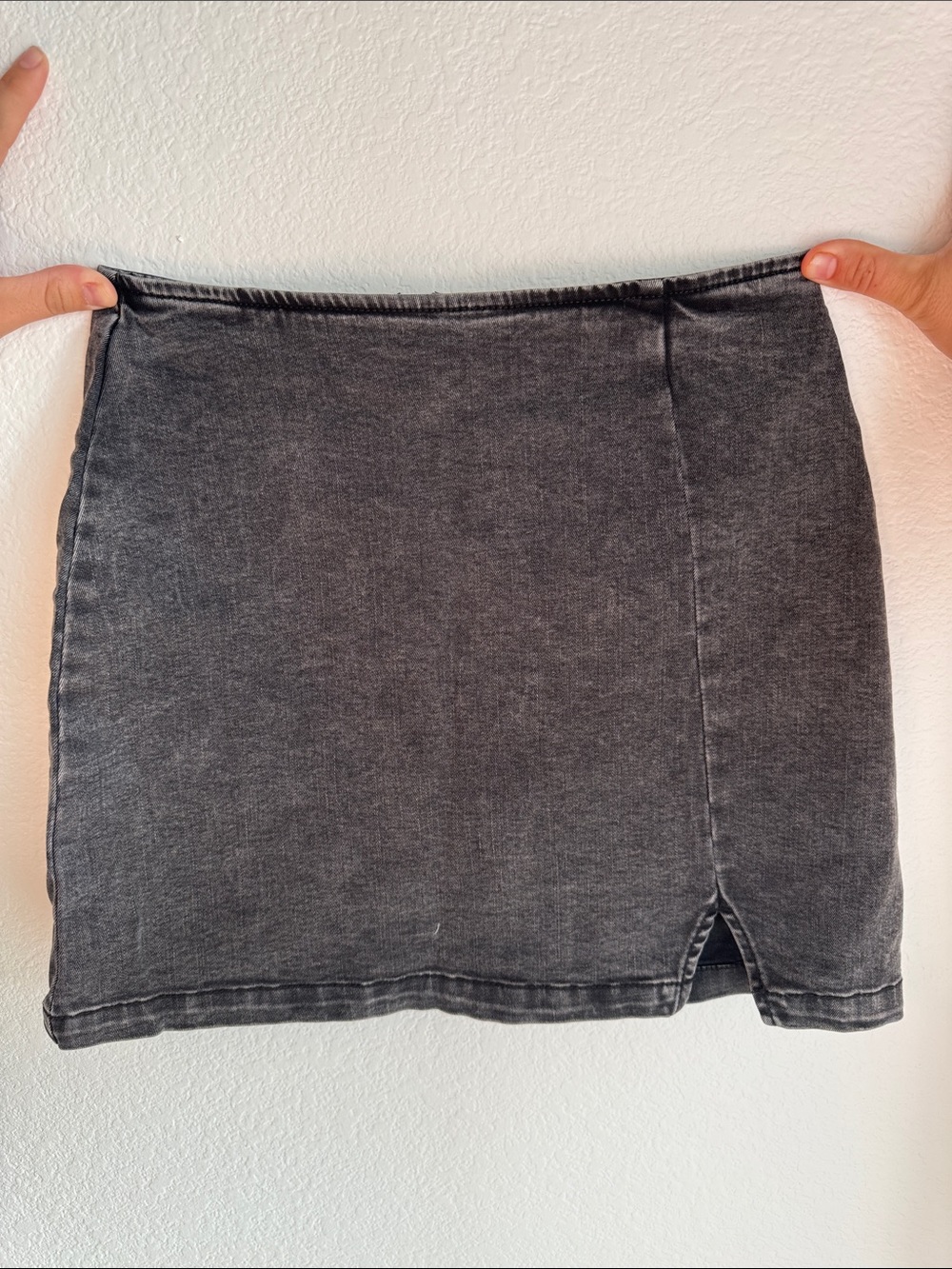 Black Wash Denim Mini Skirt - Brand New!